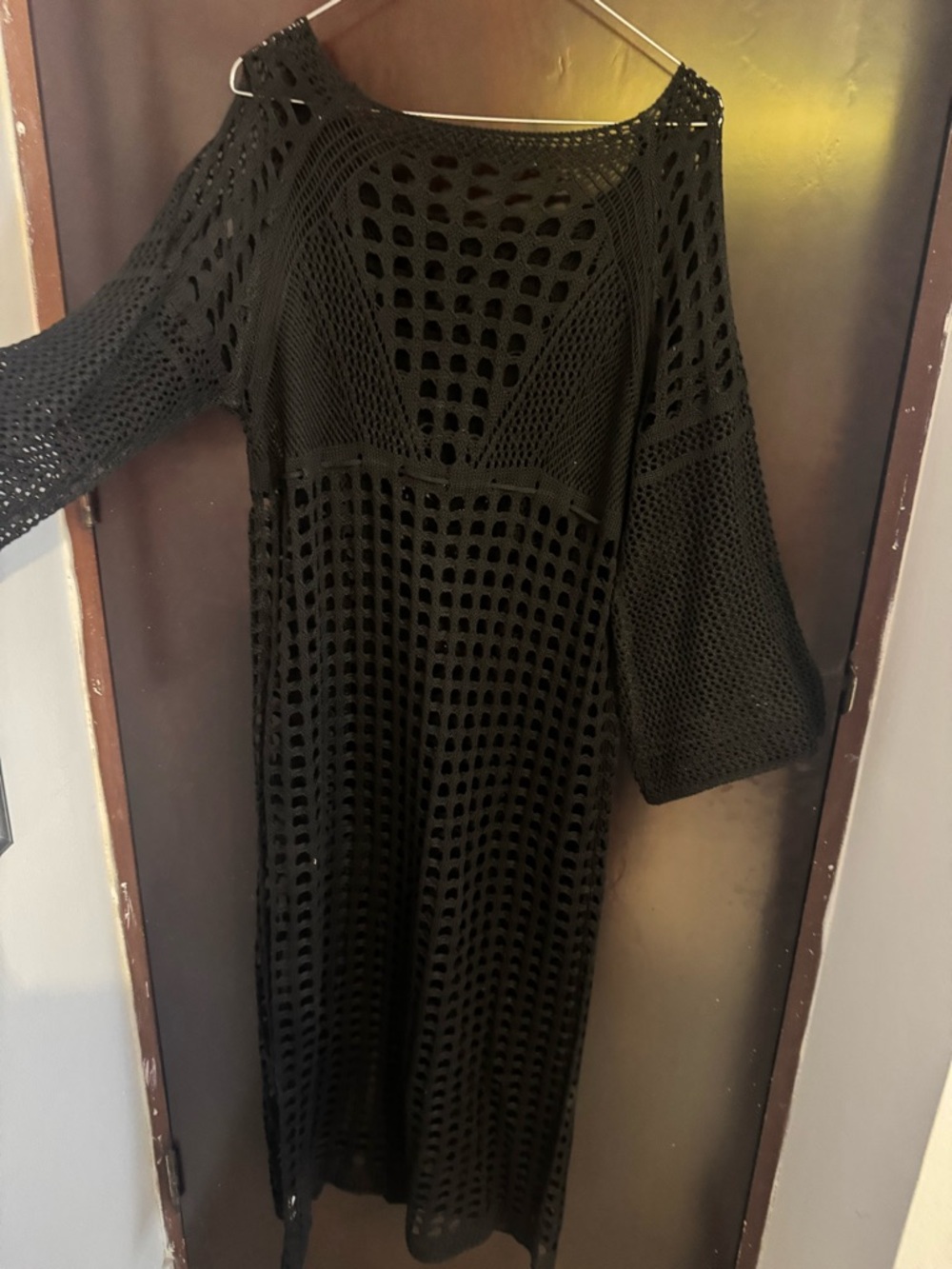 Black Crochet Coverup Dress